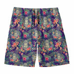 Tropical Buddha Print Men's Swim Trunks