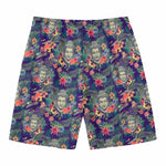 Tropical Buddha Print Men's Swim Trunks