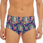 Tropical Buddha Print Men's Triangle Swim Briefs