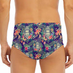 Tropical Buddha Print Men's Triangle Swim Briefs