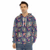 Tropical Buddha Print Men's Velvet Pullover Hoodie