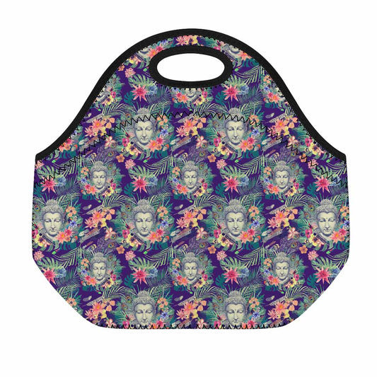 Tropical Buddha Print Neoprene Lunch Bag