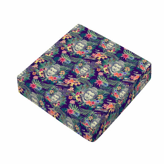 Tropical Buddha Print Outdoor Seat Cushion Cover