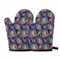 Tropical Buddha Print Oven Mitts