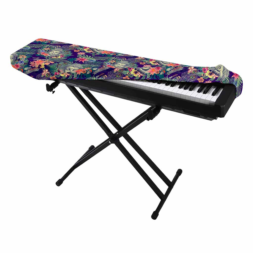Tropical Buddha Print Piano Keyboard Cover