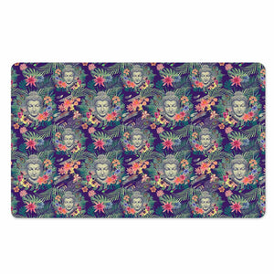 Tropical Buddha Print Polyester Doormat