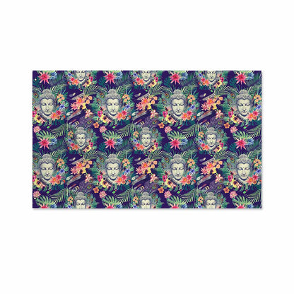 Tropical Buddha Print Polyester Flag
