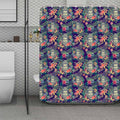 Tropical Buddha Print Polyester Shower Curtain