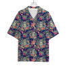 Tropical Buddha Print Rayon Hawaiian Shirt