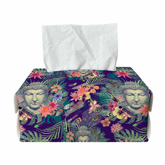 Tropical Buddha Print Rectangle Tissue Box Cover
