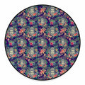Tropical Buddha Print Round Floor Mat
