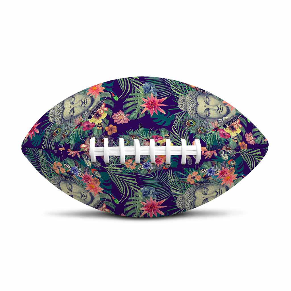 Tropical Buddha Print Rugby Ball