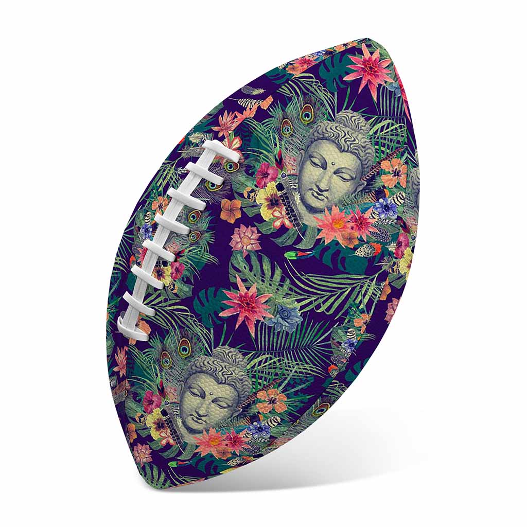 Tropical Buddha Print Rugby Ball