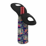 Tropical Buddha Print Single Neoprene Wine Tote