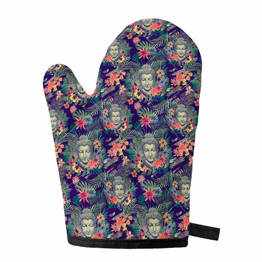 Tropical Buddha Print Single Oven Mitt