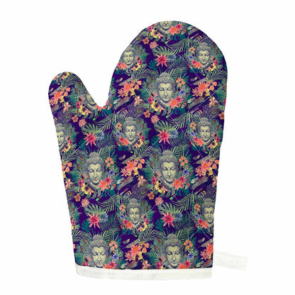 Tropical Buddha Print Single Oven Mitt