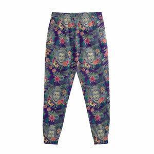 Tropical Buddha Print Sweatpants