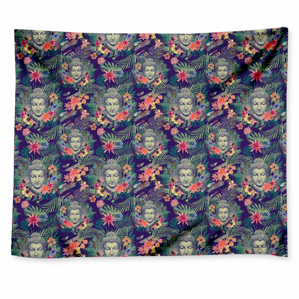 Tropical Buddha Print Tapestry