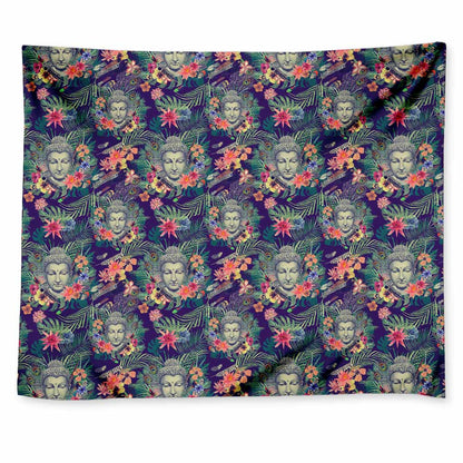 Tropical Buddha Print Tapestry