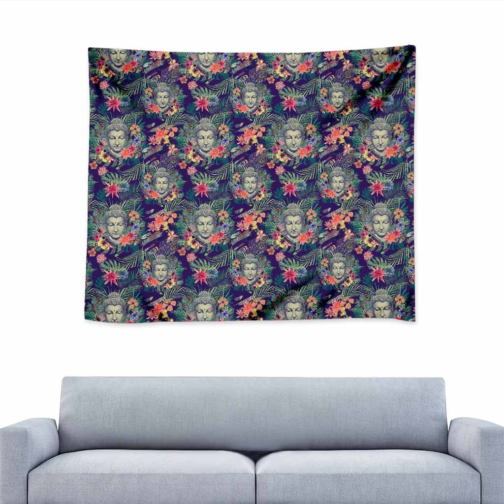Tropical Buddha Print Tapestry