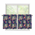 Tropical Buddha Print Tier Curtains