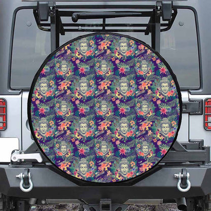 Tropical Buddha Print Tire Cover