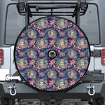 Tropical Buddha Print Tire Cover With Camera Hole