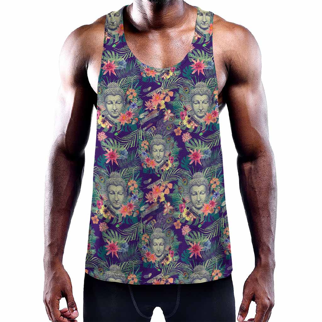 Tropical Buddha Print Training Tank Top