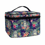 Tropical Buddha Print Travel Makeup Bag