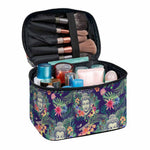 Tropical Buddha Print Travel Makeup Bag