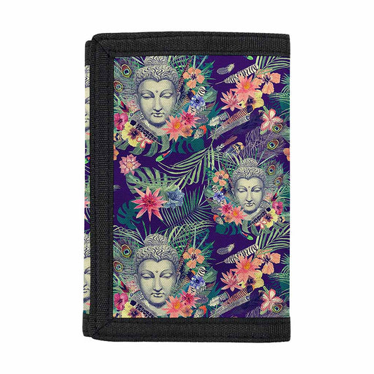 Tropical Buddha Print Trifold Wallet