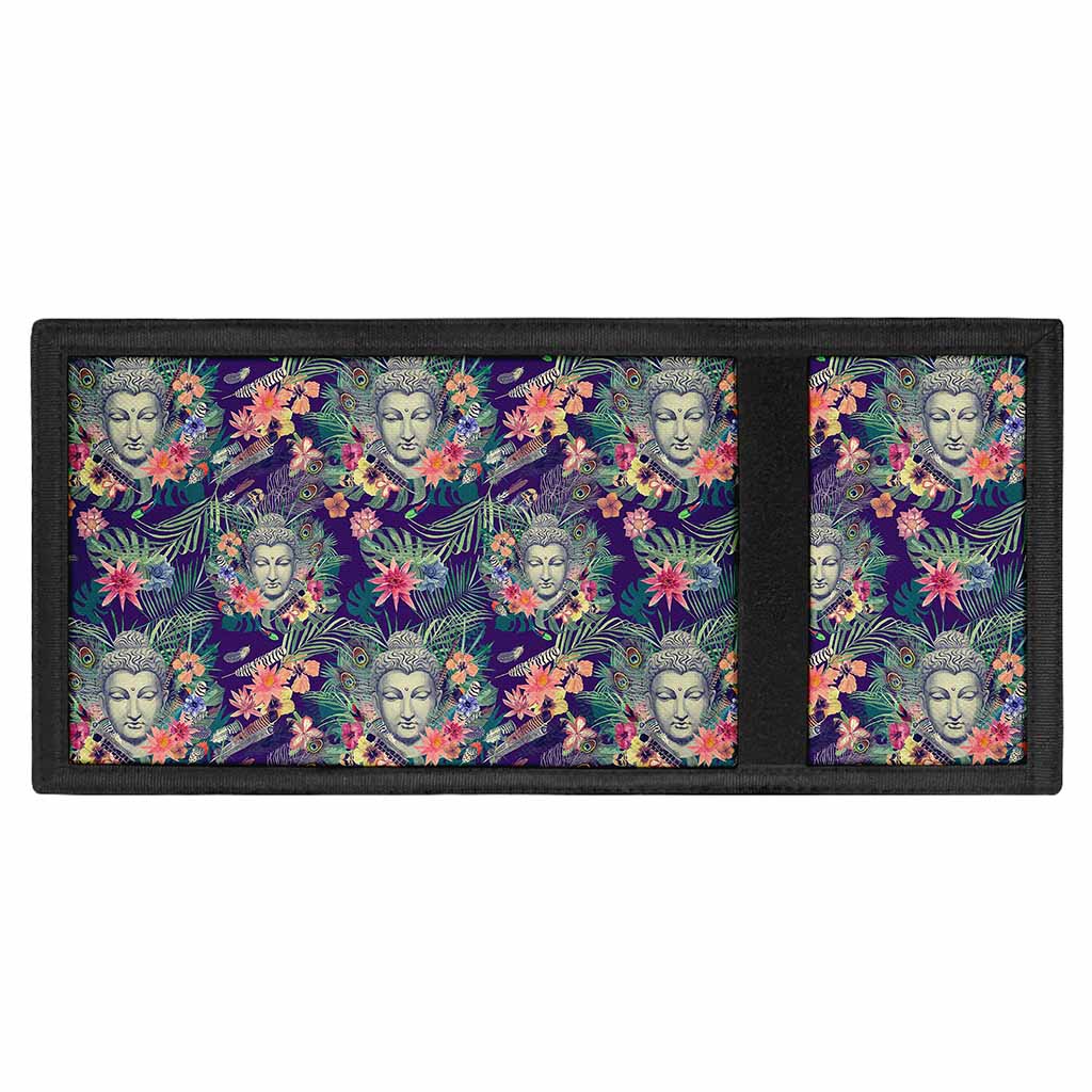 Tropical Buddha Print Trifold Wallet