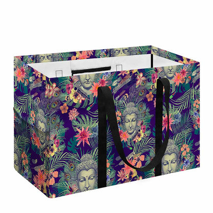 Tropical Buddha Print Utility Tote Bag