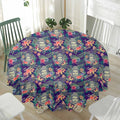 Tropical Buddha Print Waterproof Round Tablecloth