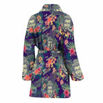 Tropical Buddha Print Women's Bathrobe