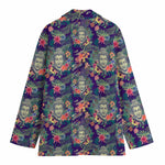 Tropical Buddha Print Women's Blazer