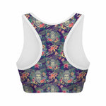 Tropical Buddha Print Women's Sports Bra