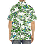 Tropical Butterfly Pattern Print Aloha Shirt