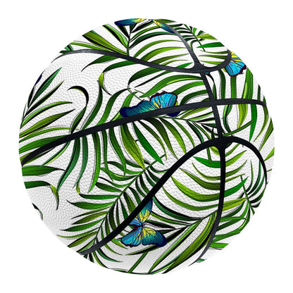 Tropical Butterfly Pattern Print Basketball