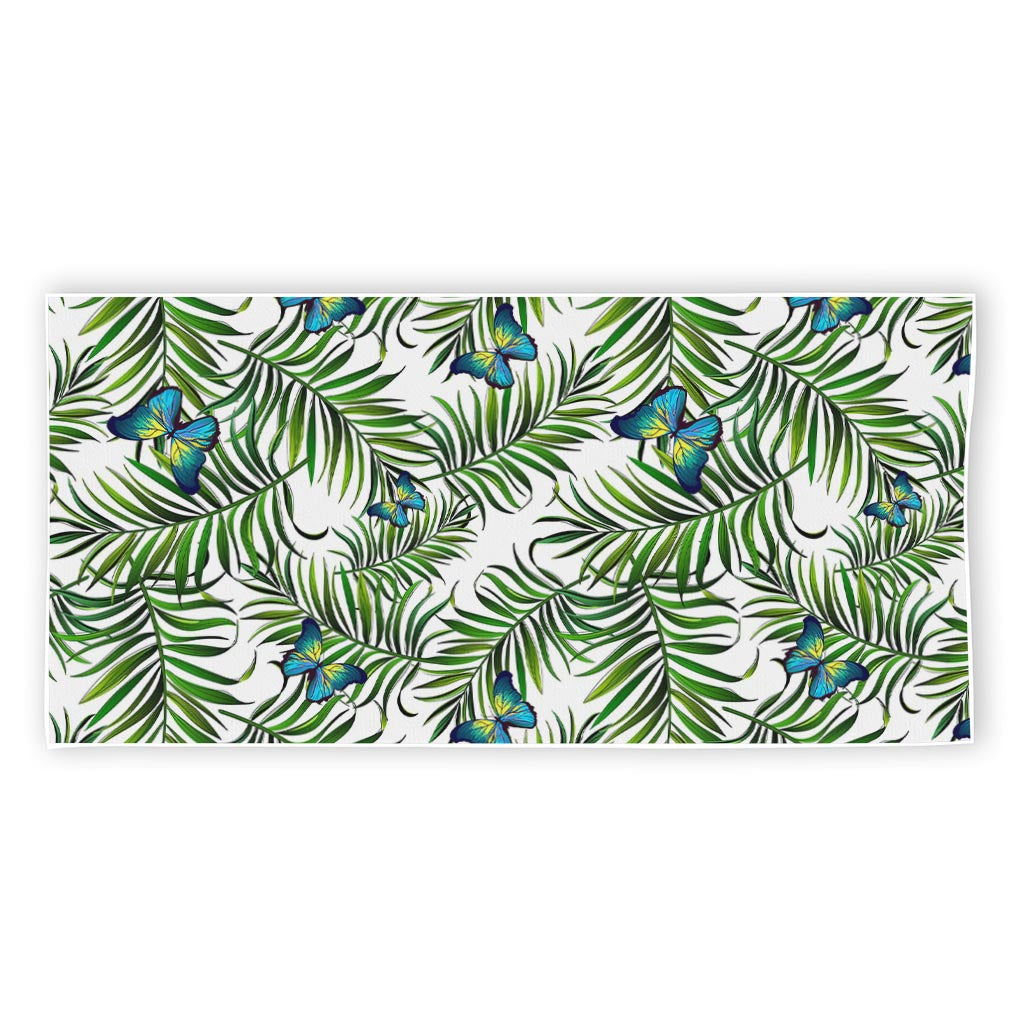 Tropical Butterfly Pattern Print Beach Towel