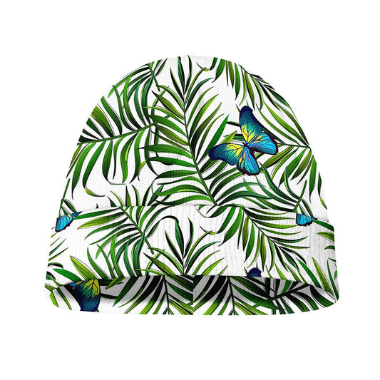 Tropical Butterfly Pattern Print Beanie
