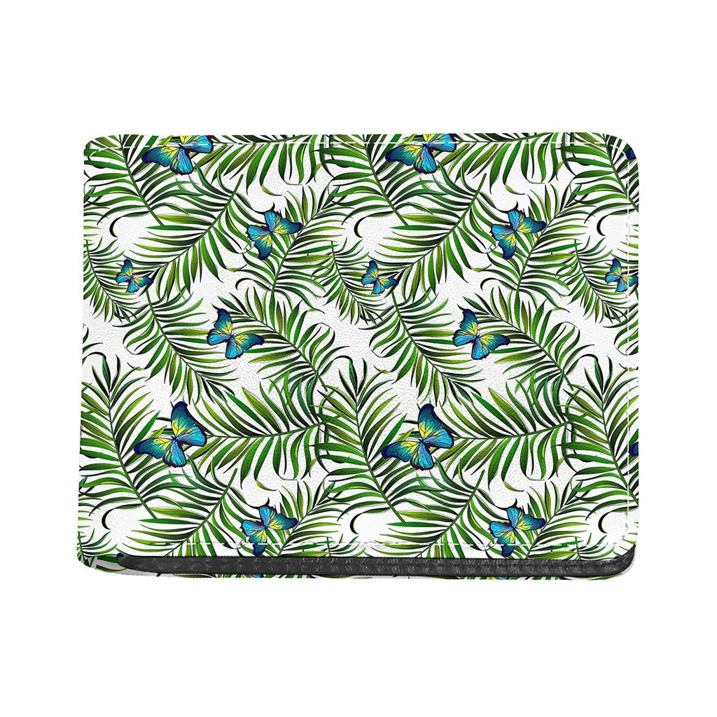 Tropical Butterfly Pattern Print Bifold Wallet