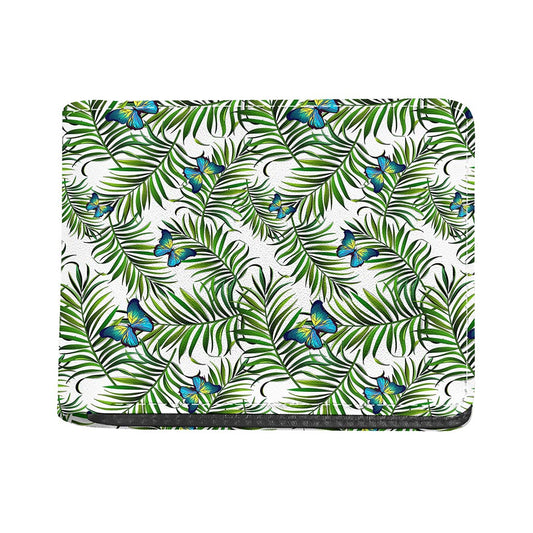 Tropical Butterfly Pattern Print Bifold Wallet