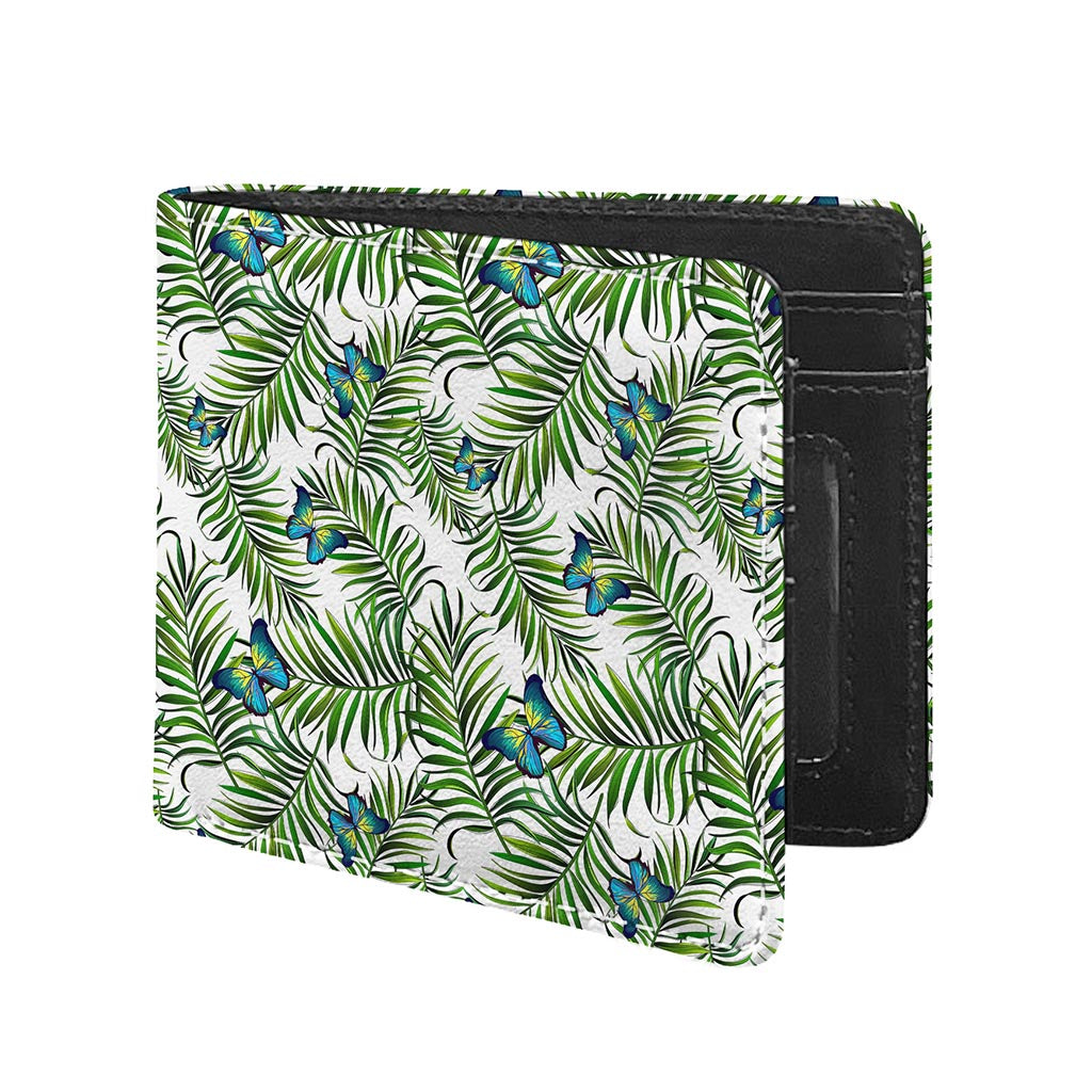 Tropical Butterfly Pattern Print Bifold Wallet