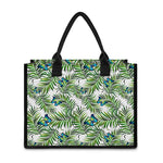 Tropical Butterfly Pattern Print Canvas Tote Bag