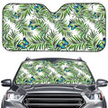 Tropical Butterfly Pattern Print Car Windshield Sun Shade