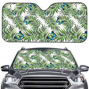 Tropical Butterfly Pattern Print Car Windshield Sun Shade