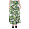 Tropical Butterfly Pattern Print Chiffon Maxi Skirt