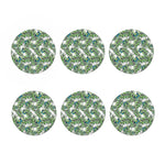 Tropical Butterfly Pattern Print Coaster Set