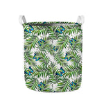 Tropical Butterfly Pattern Print Collapsible Laundry Basket